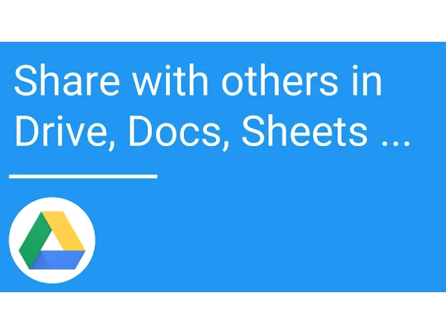 Youtube video Share with others in Drive, Docs, Sheets, and Slides
