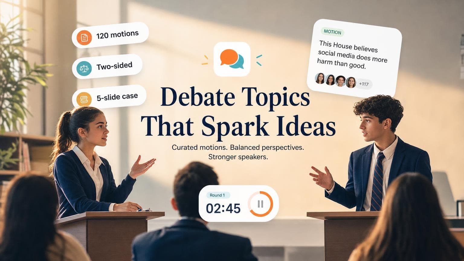 120 Debate Topics That Actually Split a Room (2026)