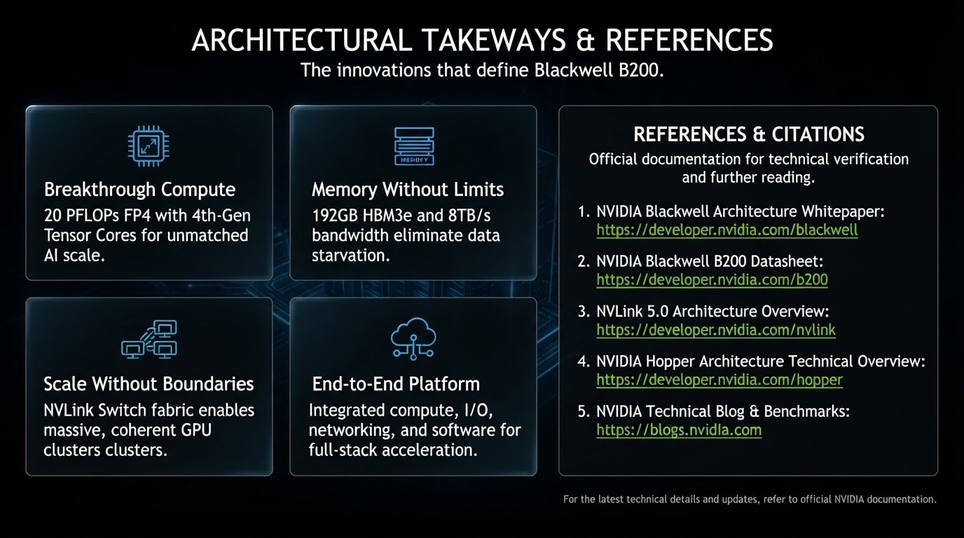 Blackwell B200 Architecture, Takeaways