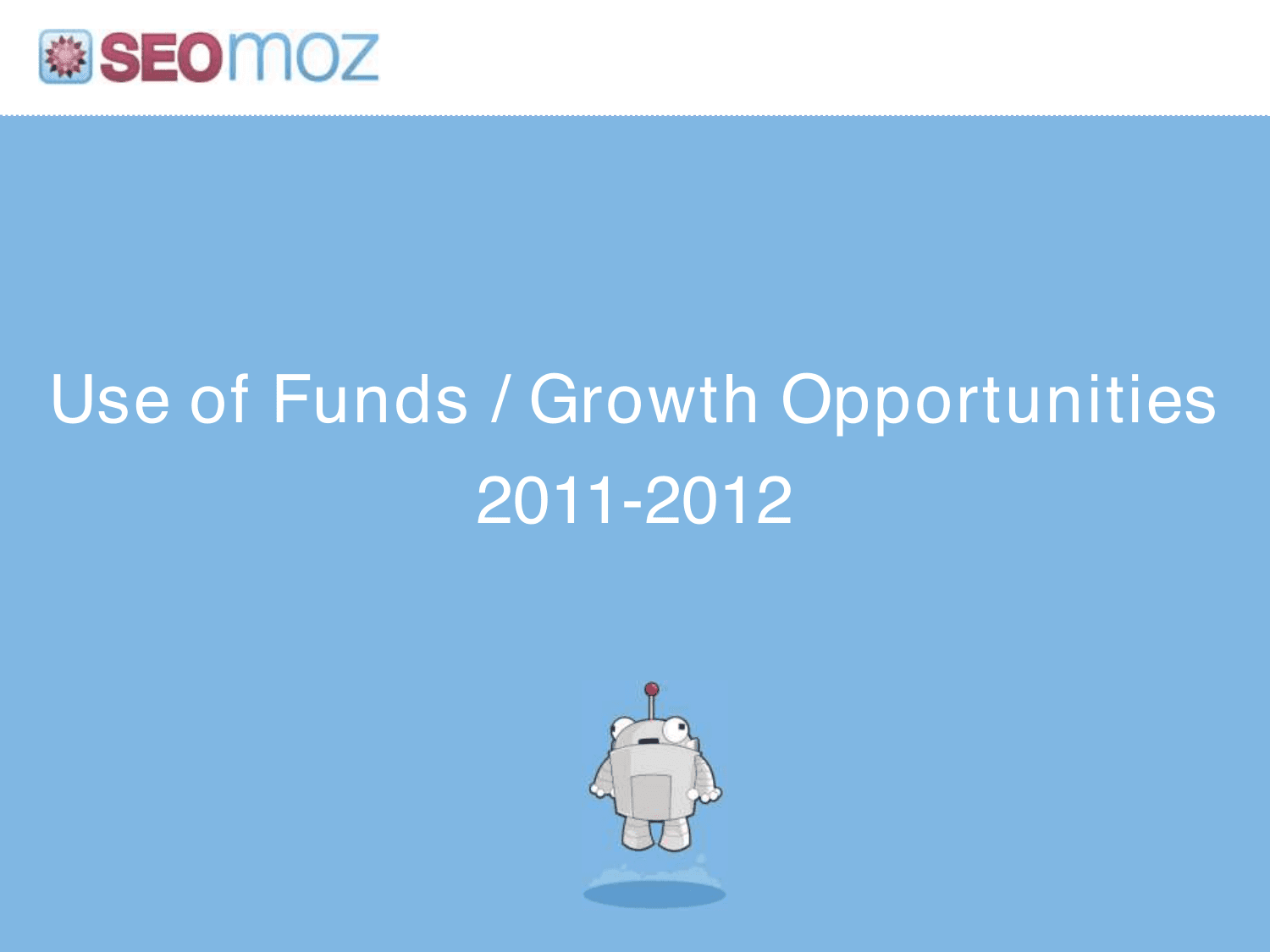 Moz pitch deck, Use of funds