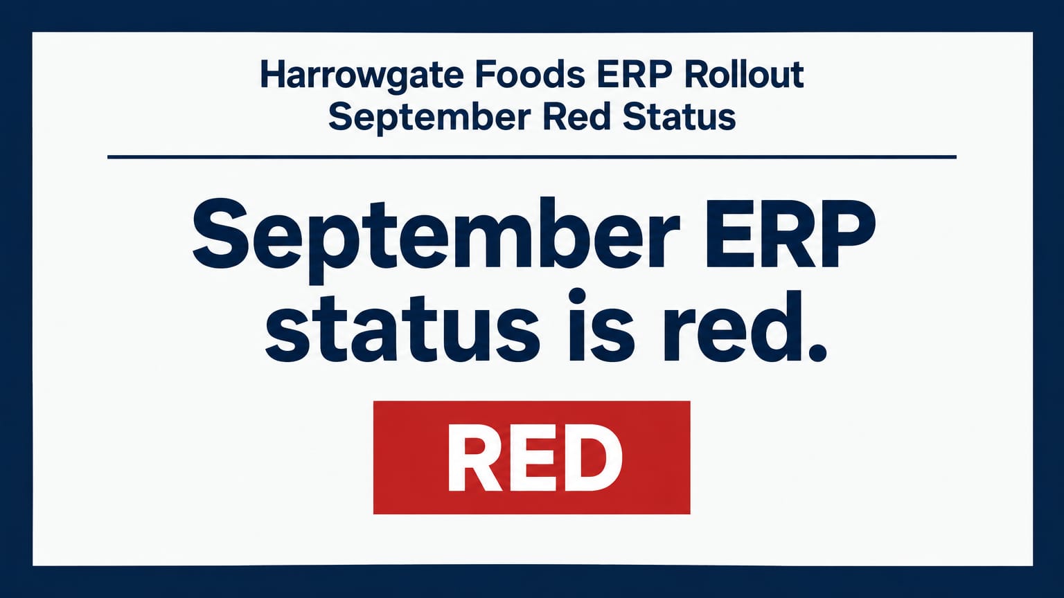 Steering committee update with a red status: Title and overall status