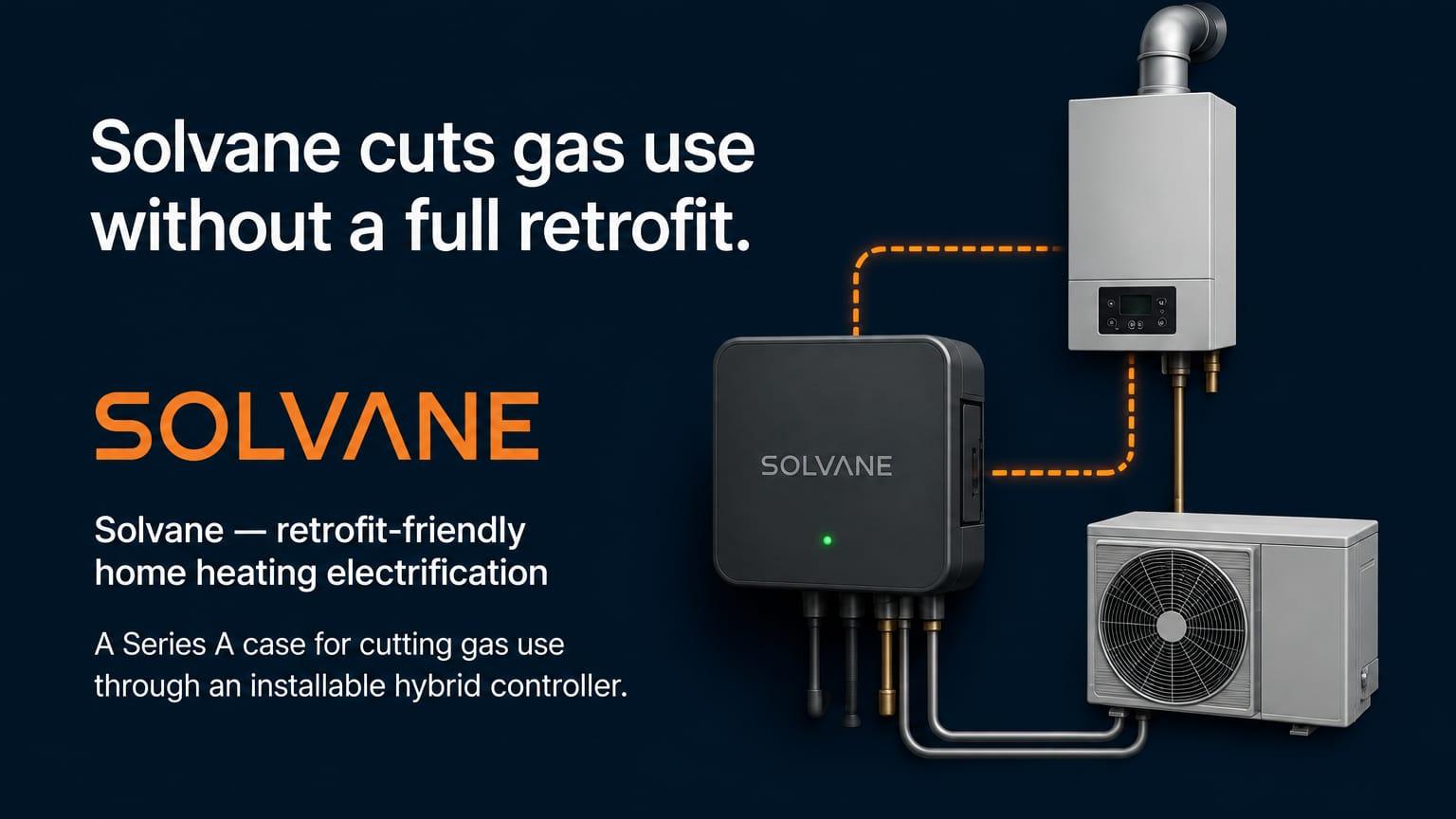 Series A pitch deck for a climate hardware company: Cover