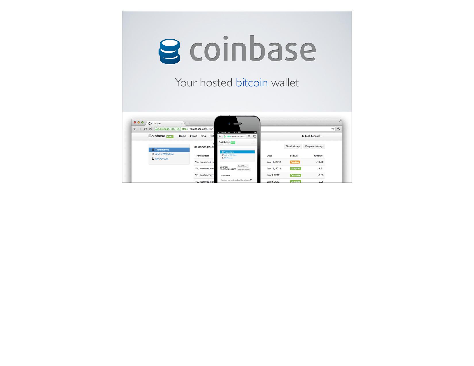 Coinbase Pitch Deck (2012), Cover
