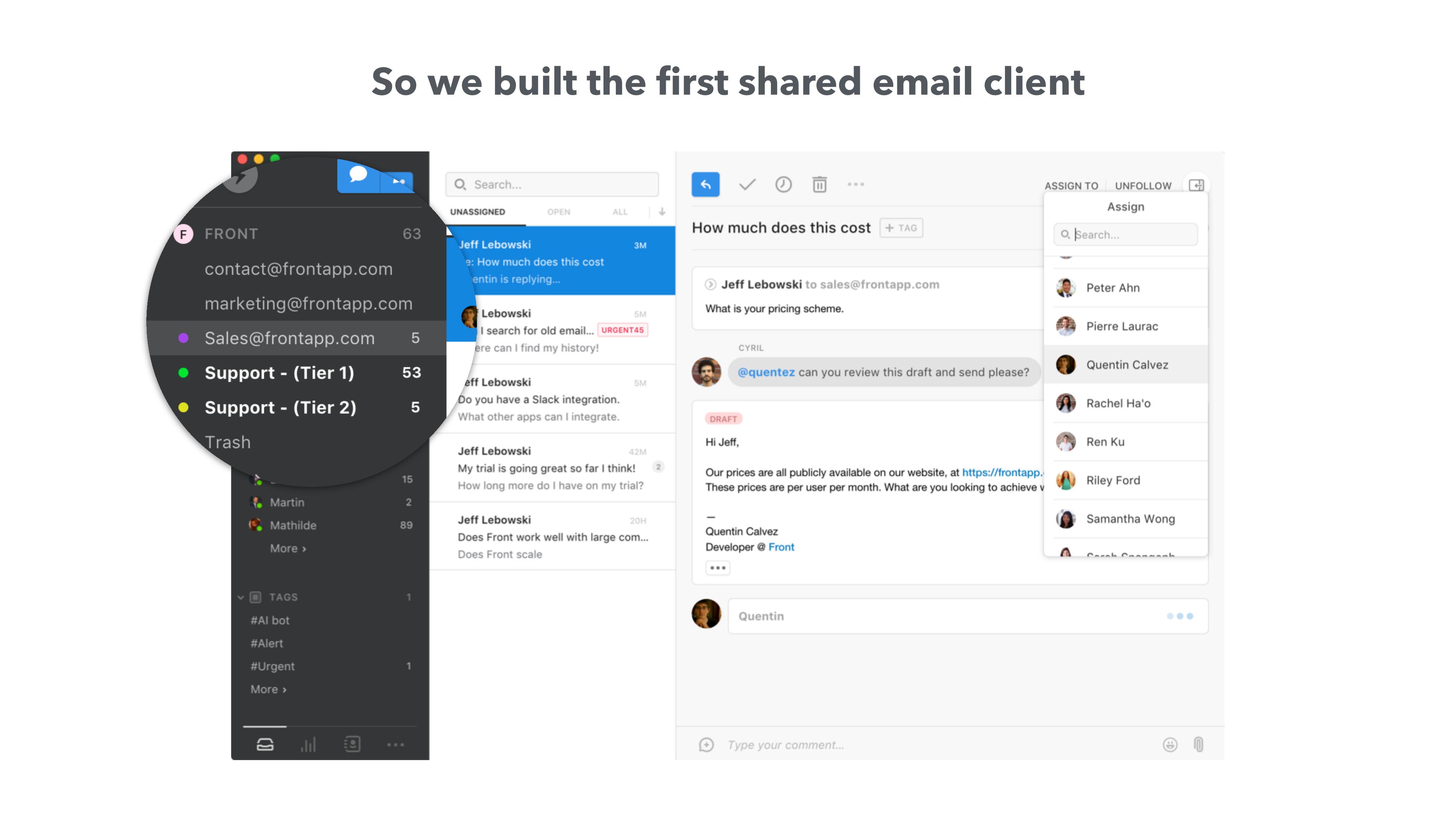 Front pitch deck, Solution