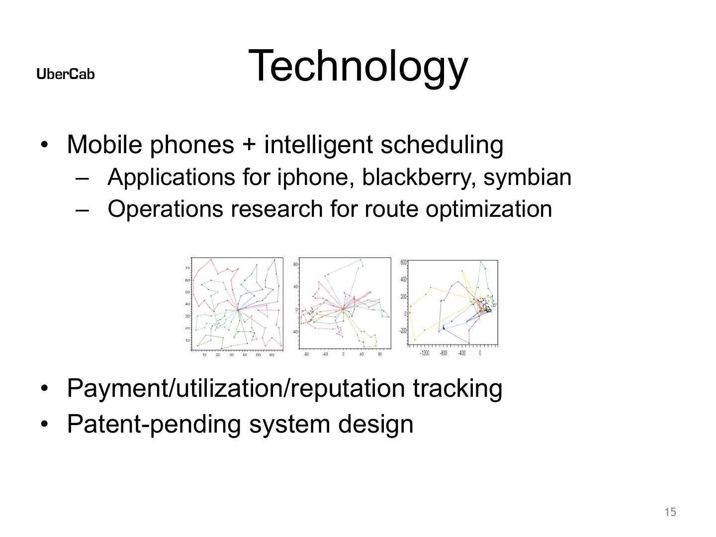 Uber pitch deck, Technology
